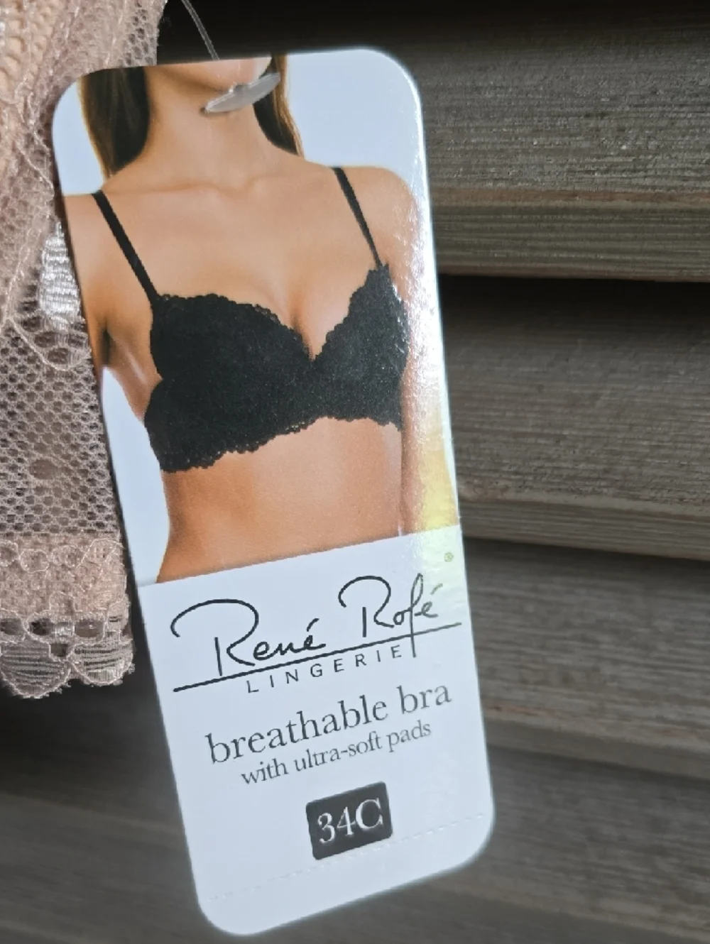 Rene Rofe Lace Push-Up Bra in Nude - Picture 3 of 14
